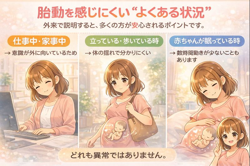 【現役医師解説】胎動はいつから?初産婦が悩む妊娠初期〜中期の目安|少ないと感じた時の判断基準