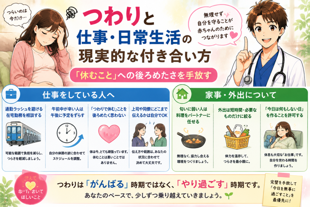 【専門医が解説】つわりが「普通」か「重症」か見極めるポイント｜入院の目安・体重減少・仕事との両立まで（2026年最新）